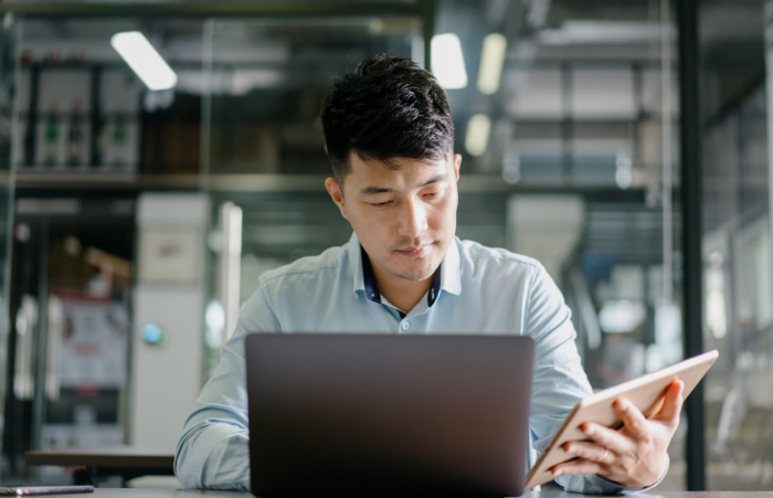 Business man working in office