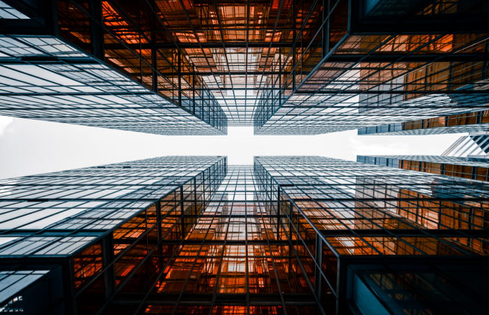 Birds eye of buildings