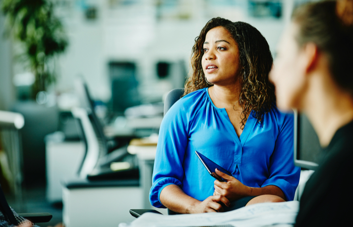 Lender discussing finances