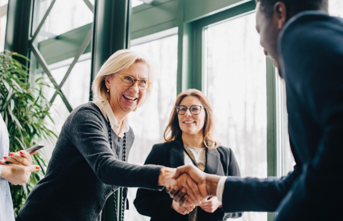 Business people shaking hands