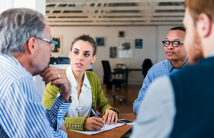 Colleagues in meeting