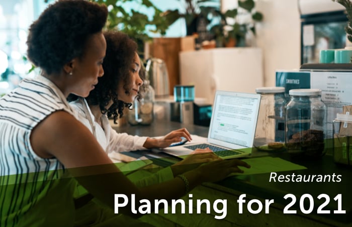 Restaurant Workers Planning on Computer