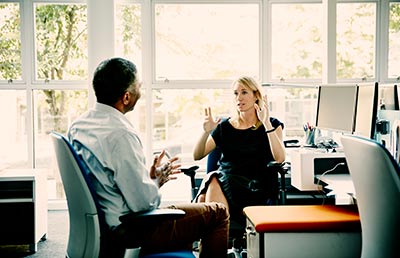 Business Discussion Cube Bay of Windows