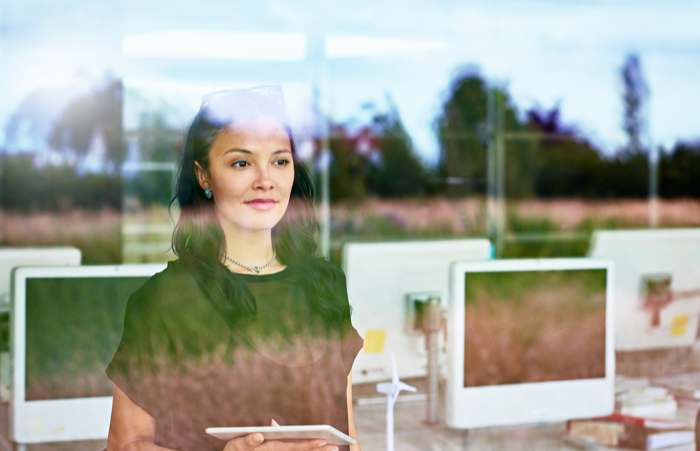 Businesswomen Thinking About the Future
