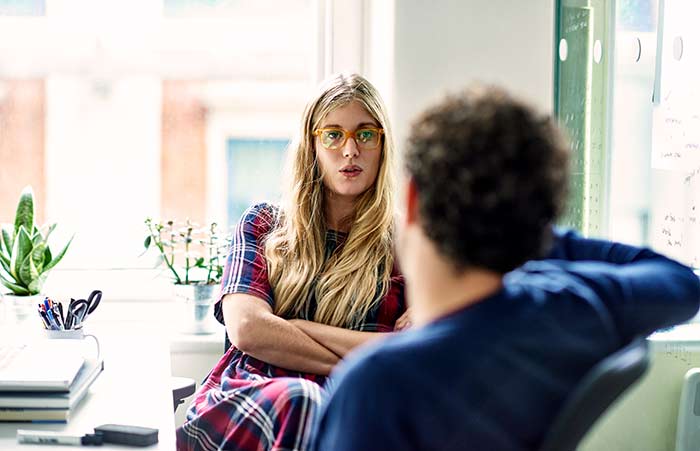 Discusion Glasses Plaid Dress