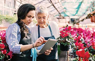 Mother and Daughter Flower Shop Owners