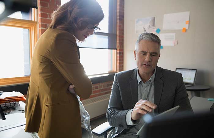 Office Look At My Tablet