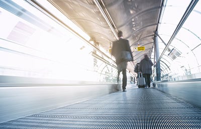 Traveler Airport Moving Walkway