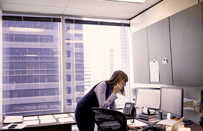 Woman On Phone Checking Email