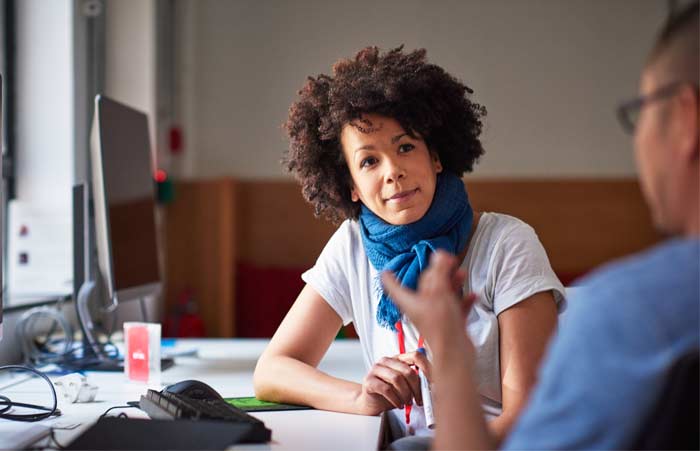 Woman Scarf Listening