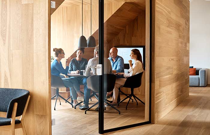 Wood Paneling Conference Room Meeting