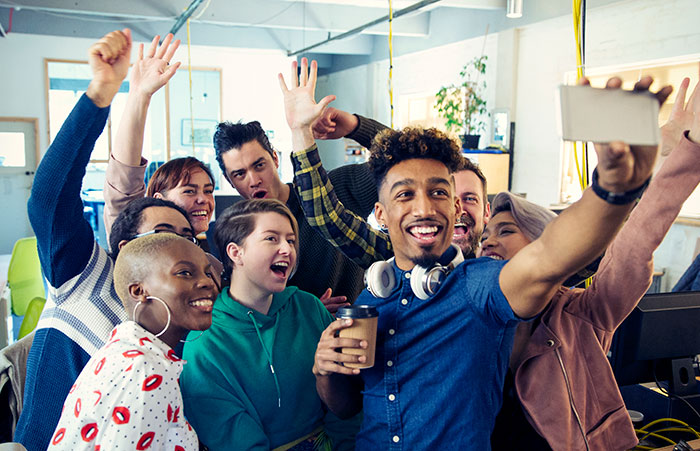 Office Mates Group Selfie
