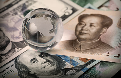 Glass Globe Money US China