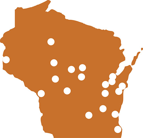 Wisconsin Locations map