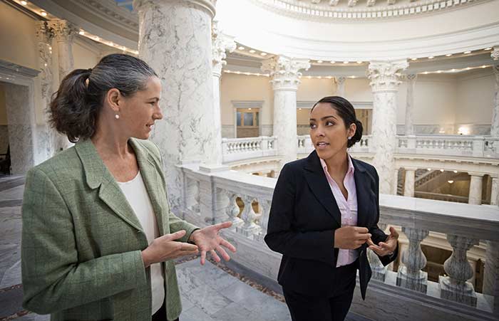 Discussion Two Women Rotunda