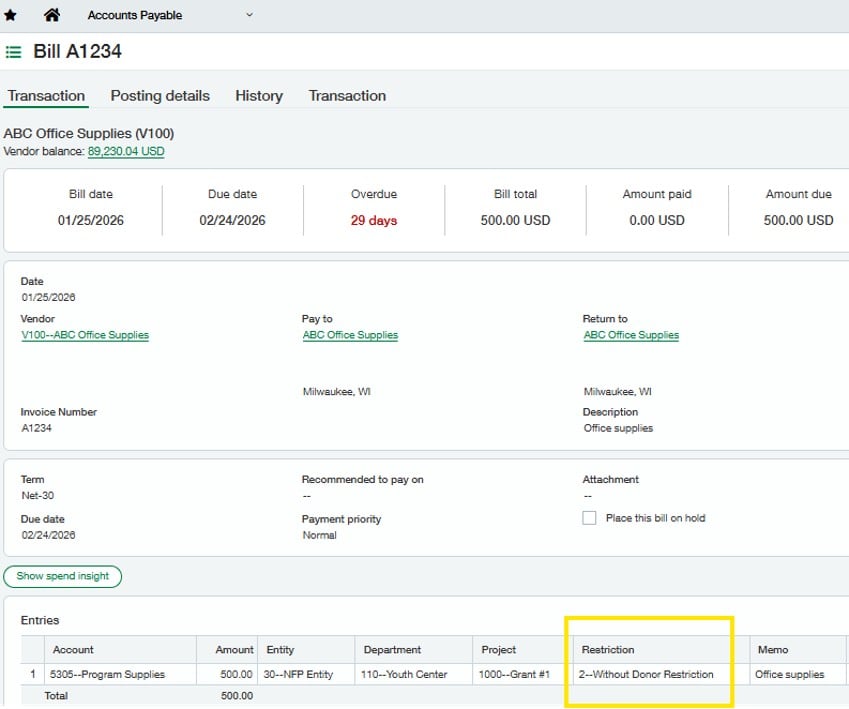 10 Fund vs Net Asset Sage Intacct