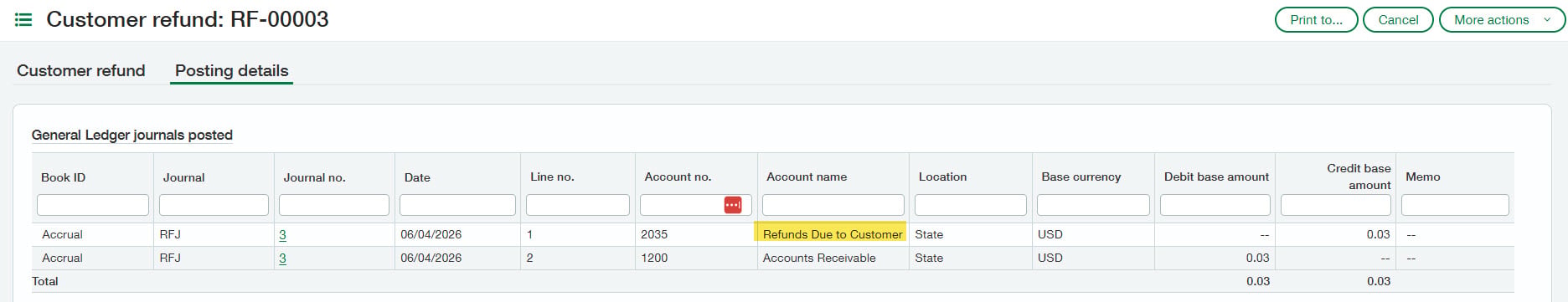 3 Sage Intacct Release 2 of 2026 customer refunds image 3