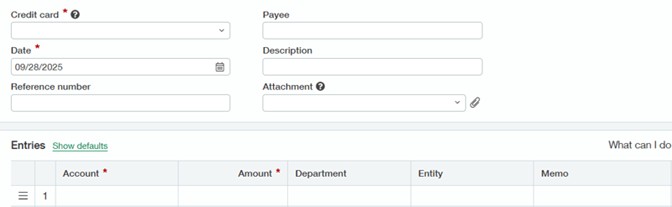 4 credit card processing Sage Intacct