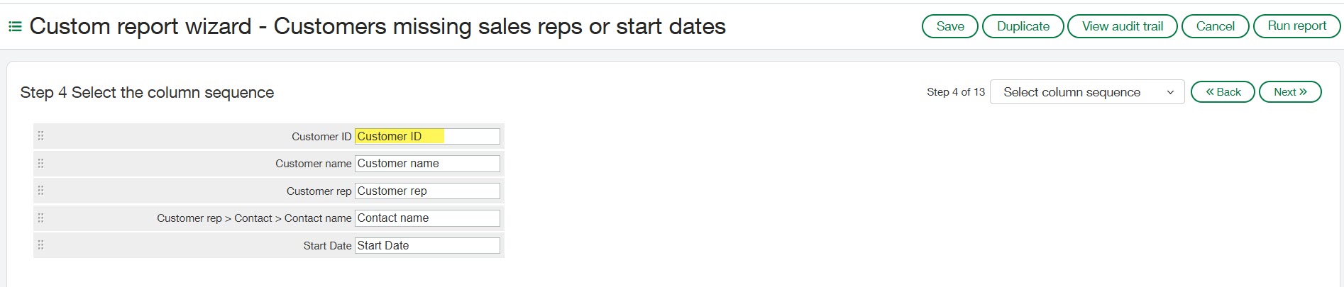 Sage Intacct Custom Wizard Report 4