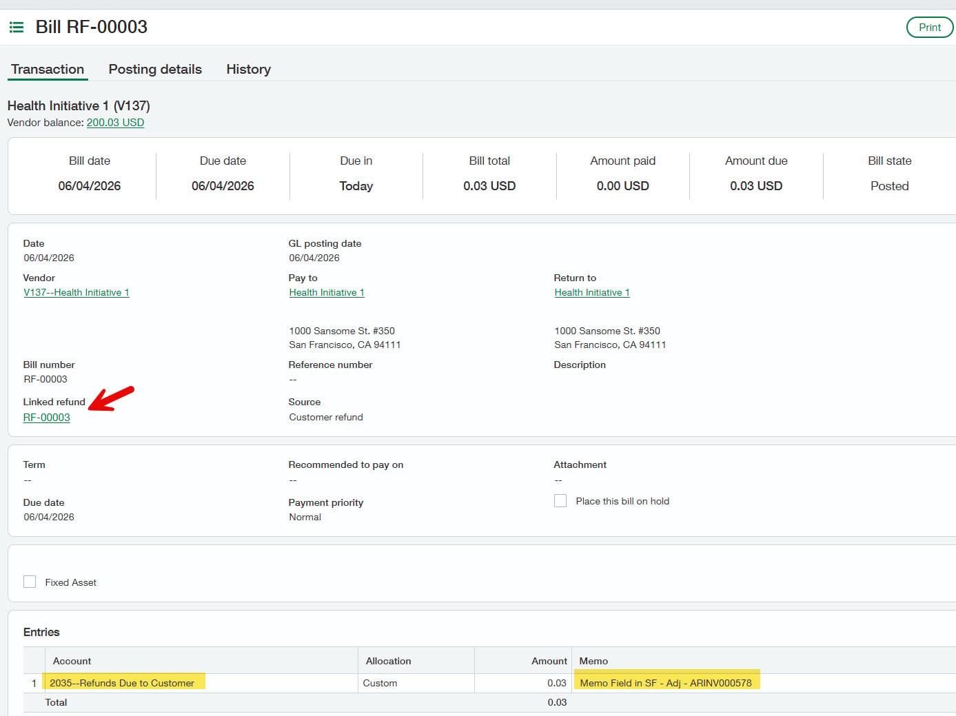 5 Sage Intacct Release 2 of 2026 customer refunds image 5