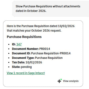 9 Sage Intacct Finance Intelligence Agent Figure 9