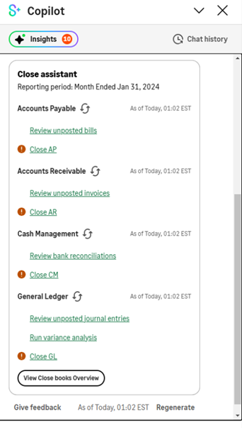 3 Close Assistant Sage Intacct