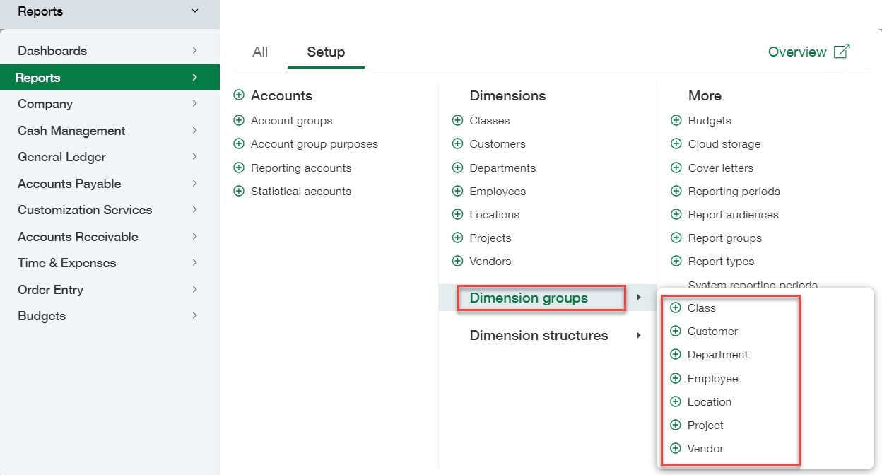 Sage Intacct Dimension Groups and Structures-image 2