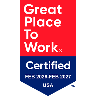 Great Place to Work Certified February 2026 - 2027