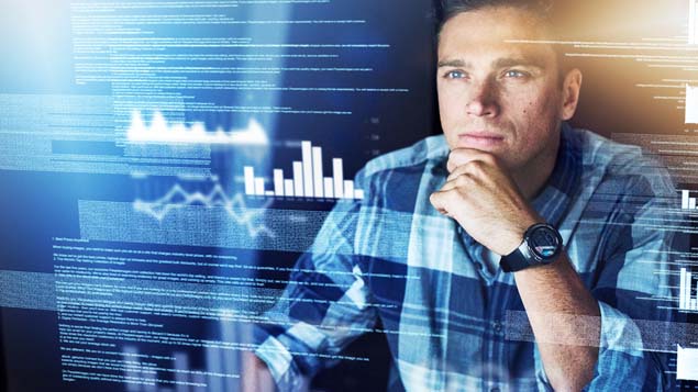 Tech guy working on computer