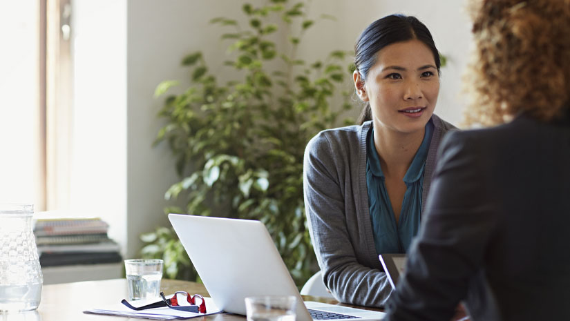 Business women discussing project
