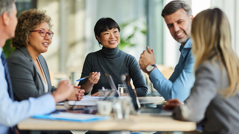 Group of Happy Entrepreneurs Meeting