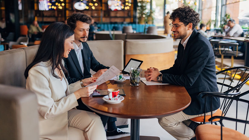 Group of people at a business meeting