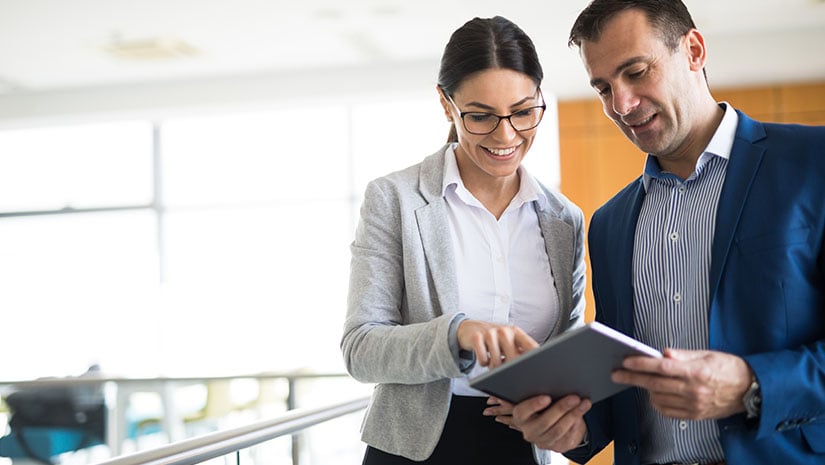 Two Business People Discussing business