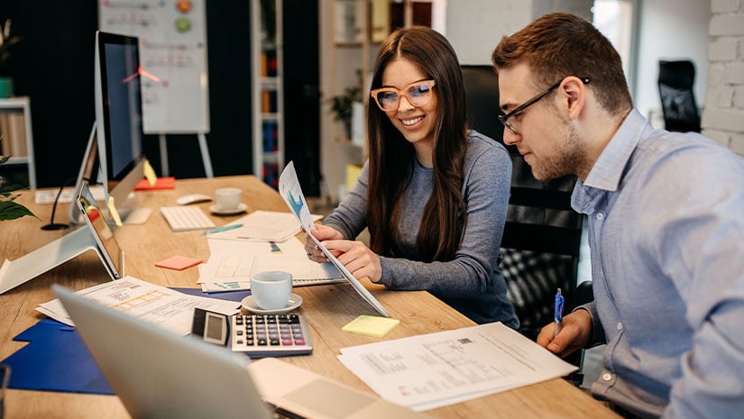 Two Young business people