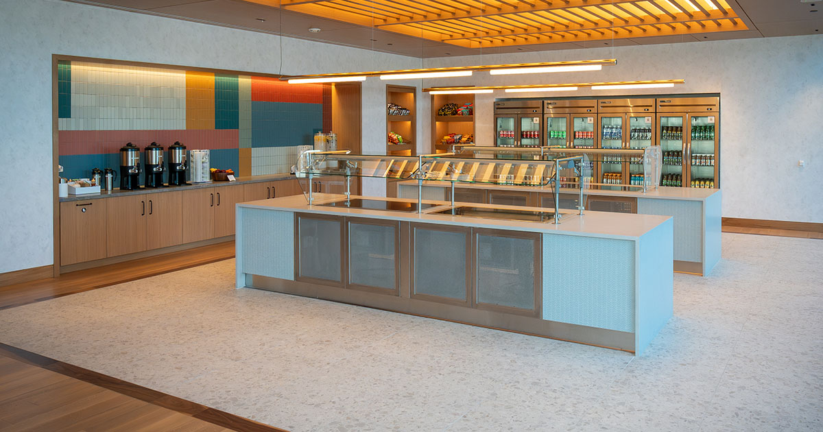 CLA Connection Center Arizona Cafe with serving tables and counters