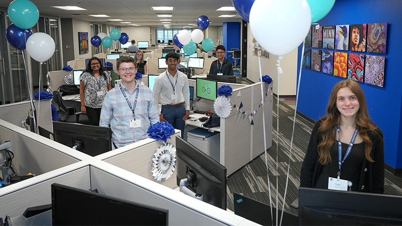 High school interns at CLA office