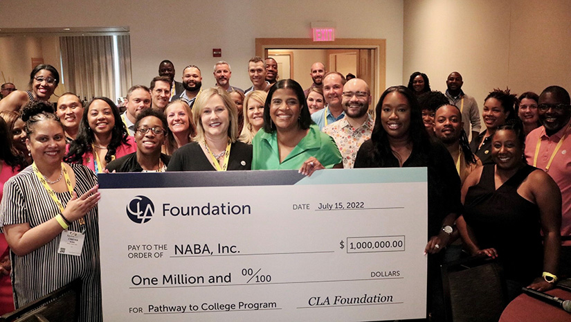 CLA Foundation Check Presentation to NABA Inc