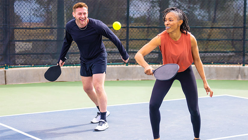 Couple Playing Pickleball
