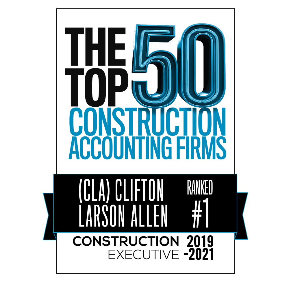 Construction Executive Names CLA Top U.S. Construction Accounting Firm