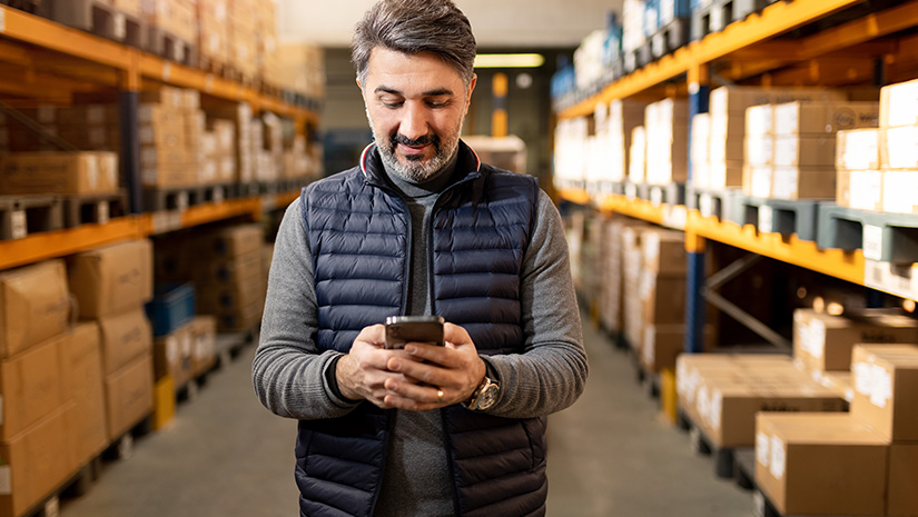 Adult Foreman in Warehouse