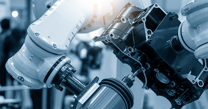 The automotive parts finishing process by milling spindle