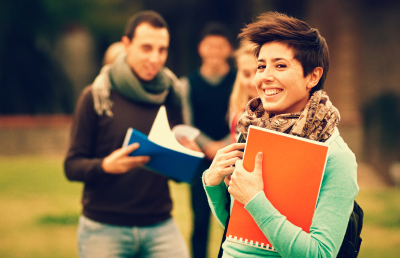 College Students Outdoors