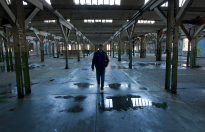 Man Warehouse Dark Wet