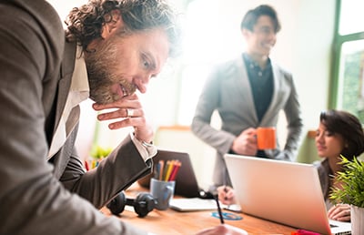 Manager Reviewing Document