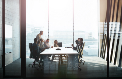 Meeting in conference room