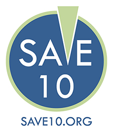save 10 logo